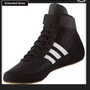 🥊 adidas HVC 2 Wrestling Shoes Black White Size 7.5 EUC